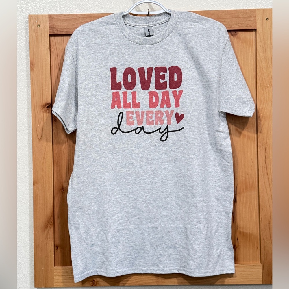 Valentine’s Day Designed T-shirt, size Medium (unisex fit)